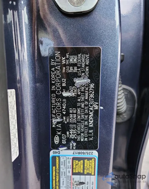 2018 Kia Sportage Lx из США, поврежденный, VIN KNDPMCAC3J7362796